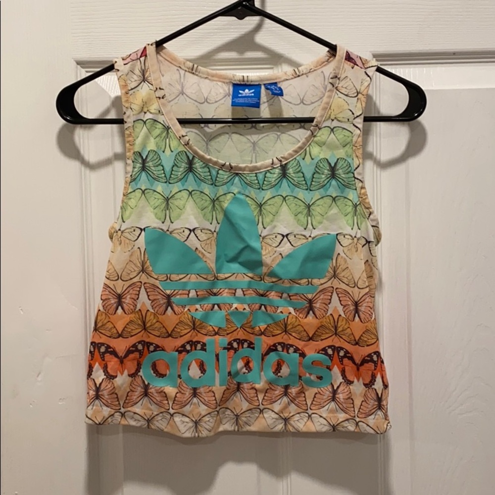 Adidas butterfly crop top